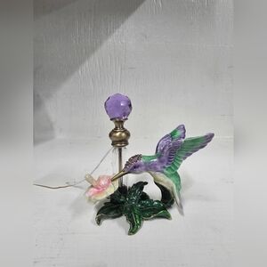 Hummingbird Atomizer with Purple and Green Accents